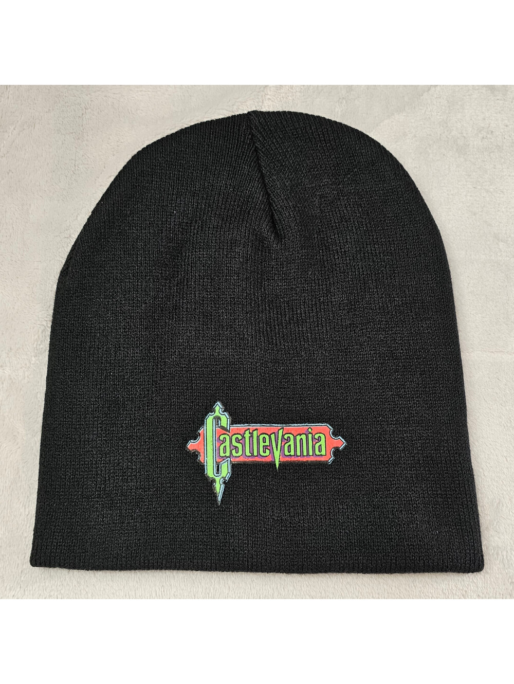 Castlevania Logo Black Knit Beanie Hat Loot Gaming Konami 2021 One Size
